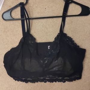 Savagexfenty Black dotted mesh bra bralette 2x